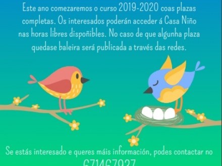 CASA NIO: CURSO 2019/2020