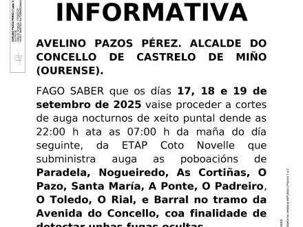 Cortes puntuales en el abastecimiento