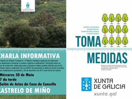 Charla informativa sobre prevencin de incendios forestais:informacin sobre distancias e xestin de biomasas