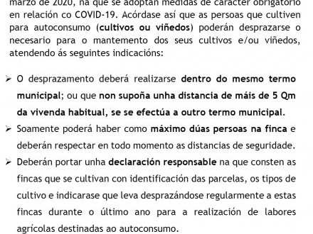 NOTA INFORMATIVA: Medidas de carcter obrigatorio en relacin co Covid-19