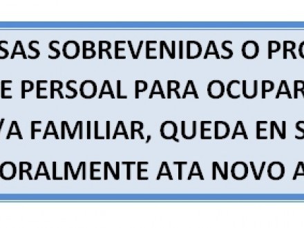 PROCESO SELECTIVO EDUCADOR FAMILIAR: SE PROCEDE A INFORMAR QUE: