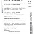 BANDO 20/2020: INSPECCIN TCNICA DE VEHCULOS AGRCOLAS